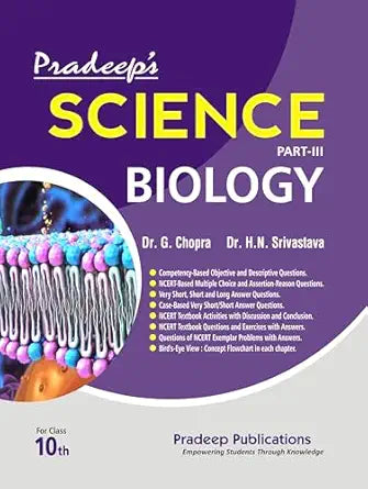 Pradeep's Science Biology Part - III for Class 10 - Examination 2026-27 Paperback – 5 March 2026 by G. Chopra (Author), H.N. Srivastava (Author)