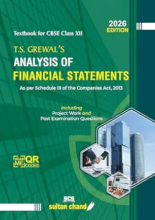 T.S. Grewal's Analysis of Financial Statements (Vol. III) Textbook for CBSE Class XII | 2026 Edition