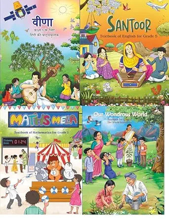 NCERT Class 5 Book Set 4 Books (Veena, Santoor, Math Mela and Our Wonderous World) 4 Book Combo Set 2025-2026 Edition Paperback – 1 January 2022 by NCERT (Author)