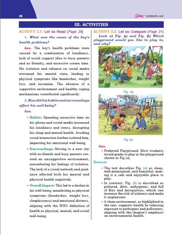 Golden Science Study Material Based on NEW NCERT Curiosity For Class 8 | For CBSE 2027 Exams | Activities with Answers | Solved NCERT Intext Questions | Solved Curiosity Alive Exercises | Mind Map |