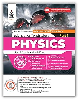 Lakhmir Singh Science Class 10 Physics Part 1 (2026-27 For CBSE Board Exams) | As Per Latest NCERT & CBSE Syllabus | Complete Physics Study for School Exams Lakhmir Singh Science Class 10 Physics Part 1 (2026-27 For CBSE Board Exams) |