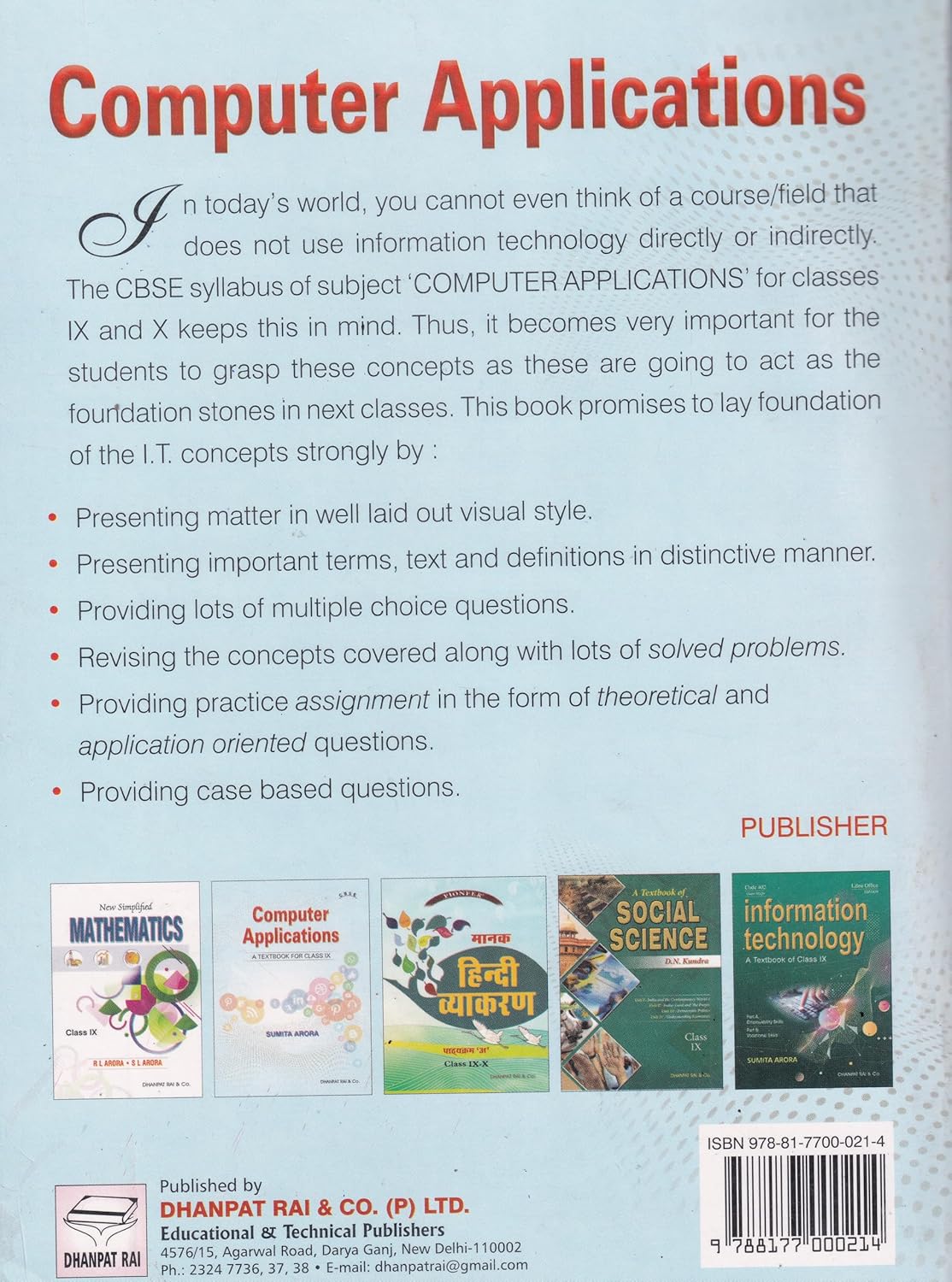 Computer Applications A Textbook For Class 9 - CBSE - by Sumita Arora (2026-27 Examination) Paperback – 1 March 2026 by Sumita Arora (Author)