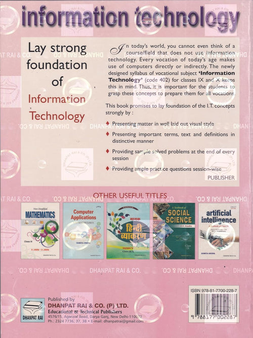 A Textbook of Information Technology for Class 9 - by Sumita Arora (2026-27 Examination) Paperback – 1 March 2025 by Sumita Arora (Author)
