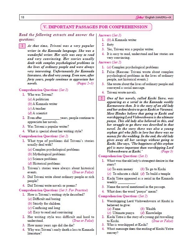 Golden English Kaveri Class 9 Guide - Based on New NCERT & CBSE Guidelines (R1 & R2) | Includes Solved Exercises, MCQs, and Audio Summary
