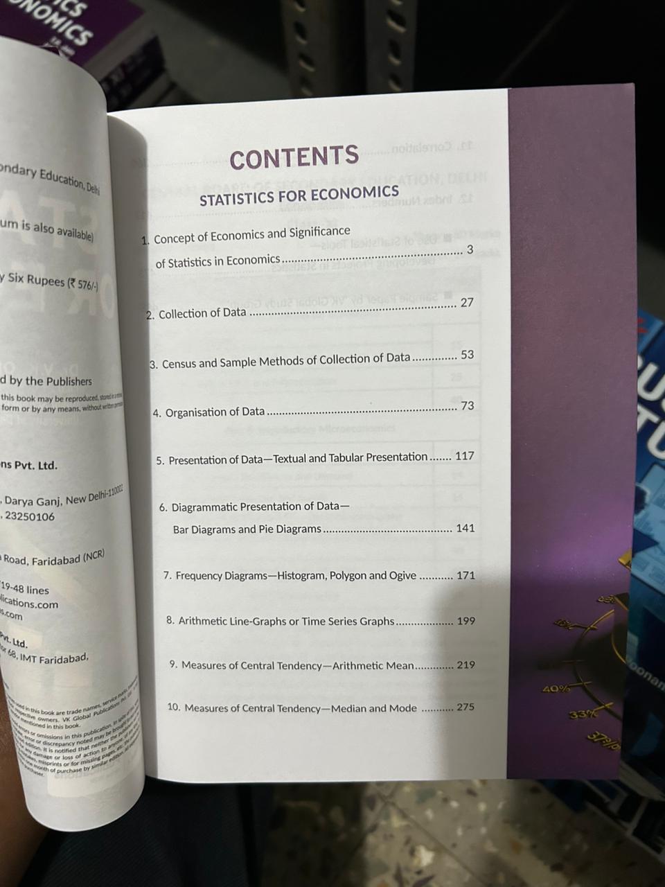 Statistics for Economics for Class XI | T.R. Jain & V.K. Ohri | VK Global Publications